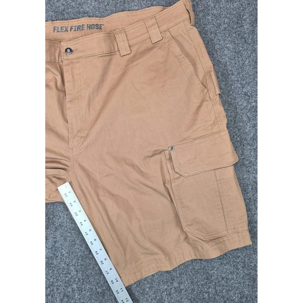 Duluth Trading Flex Fire Hose Cargo Shorts Mens 48 Brown Relaxed Fit